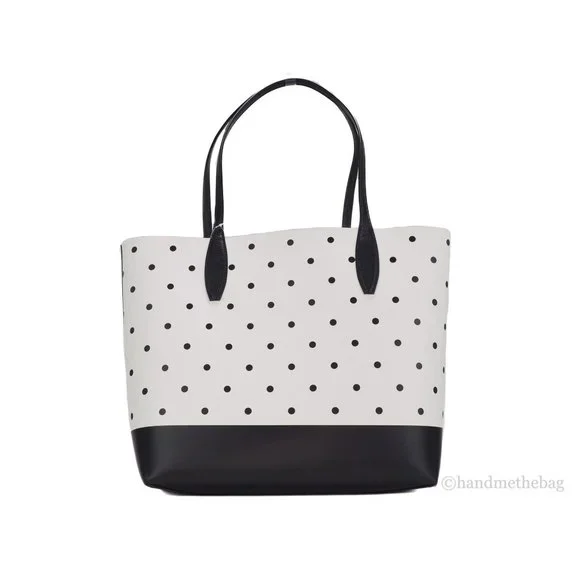 NEW Kate Spade X Disney Minnie Mouse & Figaro Tote Bag White Polka Dot Leather - Picture 9 of 11